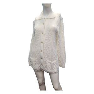 College Point Vintage Grammy Cardigan Sweater Size M